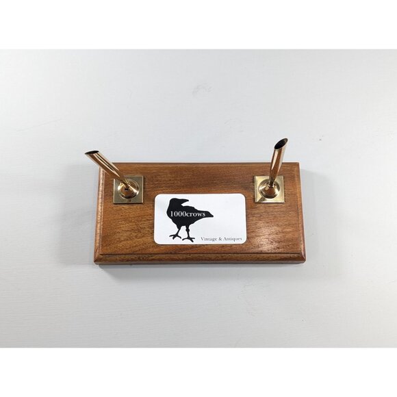 Vintage SHEAFFER wooden double ballpoint pen stand with 2 replacement - Picture 10 of 10